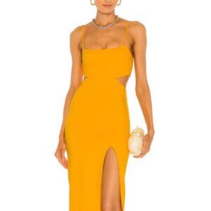 h:ours Revolve Haydon Cut-Out Dress, Canary Yellow, XS